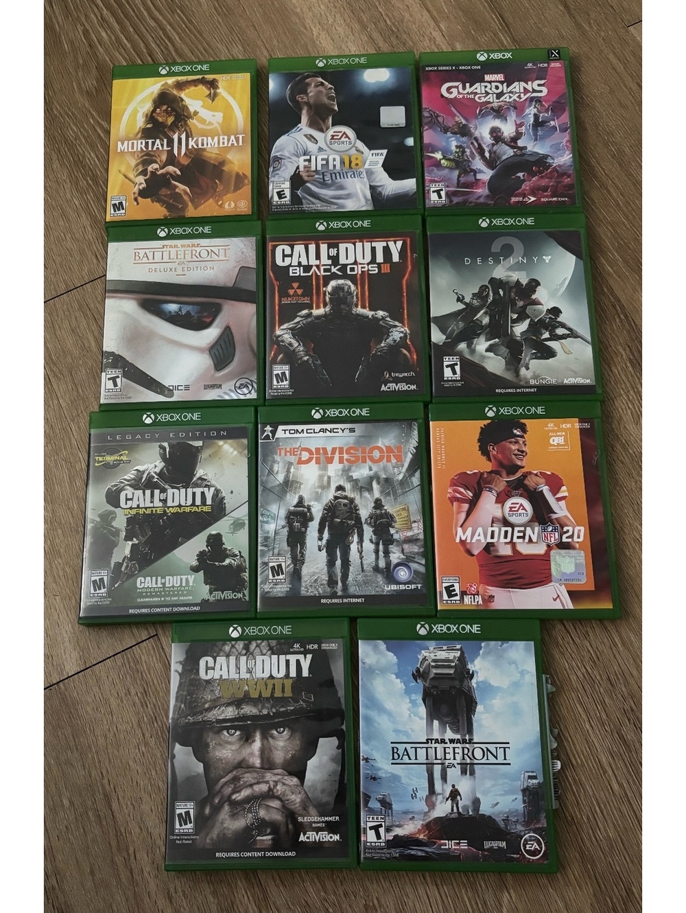 Xbox One 11 Game Lot COD Star Wars Mortal Kombat A157